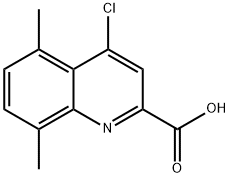 4-CHLORO-5,8-DIMETHYLQUINOLINE-2-CARBOXYLIC ACID Struktur