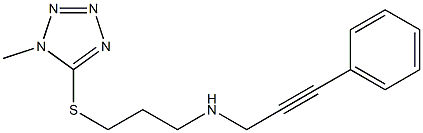 N-(3-((1-METHYL-1H-TETRAZOL-5-YL)THIO)PROPYL)-3-PHENYLPROP-2-YN-1-AMINE Struktur