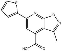 3-METHYL-6-THIEN-2-YLISOXAZOLO[5,4-B]PYRIDINE-4-CARBOXYLIC ACID Struktur