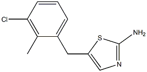 5-(3-CHLORO-2-METHYLBENZYL)-1,3-THIAZOL-2-AMINE Struktur