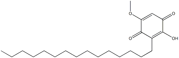 2-HYDROXY-5-METHOXY-3-PENTADECYL-[1,4]BENZOQUINONE Struktur