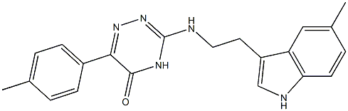 3-{[2-(5-METHYL-1H-INDOL-3-YL)ETHYL]AMINO}-6-(4-METHYLPHENYL)-1,2,4-TRIAZIN-5(4H)-ONE Struktur