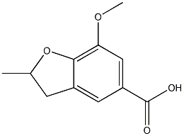 7-METHOXY-2-METHYL-2,3-DIHYDRO-1-BENZOFURAN-5-CARBOXYLIC ACID Struktur