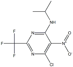 6-CHLORO-N-ISOPROPYL-5-NITRO-2-(TRIFLUOROMETHYL)PYRIMIDIN-4-AMINE Struktur