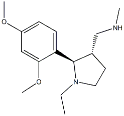 N-([(2R,3S)-2-(2,4-DIMETHOXYPHENYL)-1-ETHYLPYRROLIDIN-3-YL]METHYL)-N-METHYLAMINE Struktur