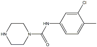 N-(3-CHLORO-4-METHYLPHENYL)PIPERAZINE-1-CARBOXAMIDE Struktur