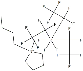 1-BUTYL-1-METHYLPYRROLIDINIUM TRIS(PENTAFLUOROETHYL)TRIFLUOROPHOSPHATE Struktur