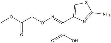 (Z)-(METHOXYCARBONYLMETHOXYIMINO)-2-(2-AMINOTHIAZOL-4-YL)ACETIC ACID Struktur