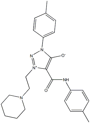 3-(4-METHYLPHENYL)-1-[2-(1-PIPERIDINYL)ETHYL]-5-(4-TOLUIDINOCARBONYL)-3H-1,2,3-TRIAZOL-1-IUM-4-OLATE Struktur