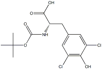 BOC-PHE(3,5-CL 2, 4-OH)-OH Struktur