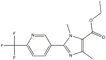 3,5-DIMETHYL-2-(6-TRIFLUOROMETHYL-PYRIDIN-3-YL)-3H-IMIDAZOLE-4-CARBOXYLIC ACID ETHYL ESTER Struktur