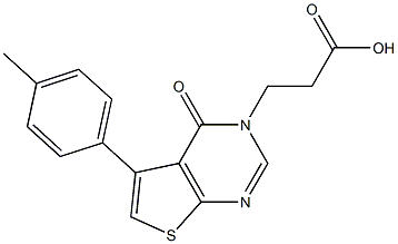 3-[5-(4-METHYLPHENYL)-4-OXOTHIENO[2,3-D]PYRIMIDIN-3(4H)-YL]PROPANOIC ACID Struktur