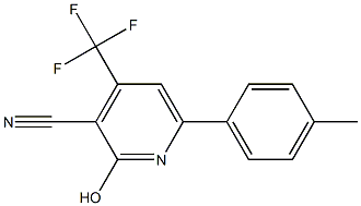 4-(TRIFLUOROMETHYL)-2-HYDROXY-6-P-TOLYLPYRIDINE-3-CARBONITRILE Struktur