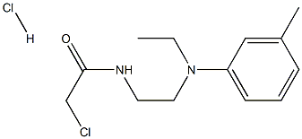 2-CHLORO-N-[2-[ETHYL(3-METHYLPHENYL)AMINO]ETHYL]ACETAMIDE HYDROCHLORIDE Struktur