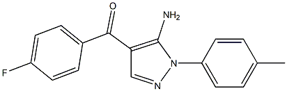 (5-AMINO-1-P-TOLYL-1H-PYRAZOL-4-YL)(4-FLUOROPHENYL)METHANONE Struktur