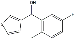 3-FLUORO-6-METHYLPHENYL-(3-THIENYL)METHANOL Struktur