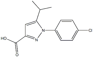 1-(4-CHLORO-PHENYL)-5-ISOPROPYL-1H-PYRAZOLE-3-CARBOXYLIC ACID Struktur