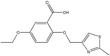 5-ETHOXY-2-[(2-METHYL-1,3-THIAZOL-4-YL)METHOXY]BENZOIC ACID Struktur