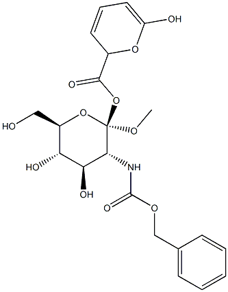 1-METHOXY-2-N-BENZYLOXYCARBONYL-BETA-D-GLUCOSAMINPYRANOSYL-6-CARBOXYLIC ACID Struktur