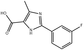 2-(3-FLUORO-PHENYL)-5-METHYL-3H-IMIDAZOLE-4-CARBOXYLIC ACID Struktur