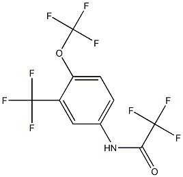 TRIFLUORO-N-(4-(TRIFLUOROMETHOXY)-3-(TRIFLUOROMETHYL)-PHENYL)-ACETAMIDE Struktur