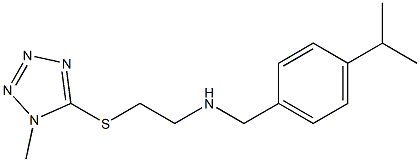 N-(4-ISOPROPYLBENZYL)-2-((1-METHYL-1H-TETRAZOL-5-YL)THIO)ETHANAMINE Struktur