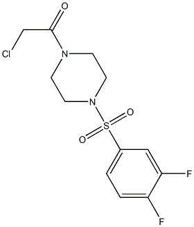 1-(CHLOROACETYL)-4-[(3,4-DIFLUOROPHENYL)SULFONYL]PIPERAZINE Struktur