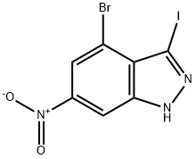 4-BROMO-3-IODO-6-NITRO (1H)INDAZOLE Struktur