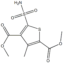 DIMETHYL 5-(AMINOSULFONYL)-3-METHYLTHIOPHENE-2,4-DICARBOXYLATE Struktur