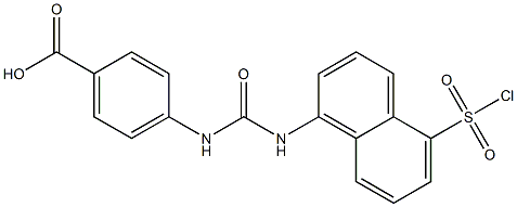 4-[3-(5-CHLOROSULFONYL-NAPHTHALEN-1-YL)-UREIDO]-BENZOIC ACID Struktur