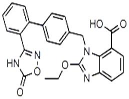 阿齊沙坦; 2-乙氧基-1-[[2'-(4,5-二氫-5-氧代-1,2,4-惡二唑-3-基)聯(lián)苯-4-基]甲基]苯并咪唑-7-羧酸