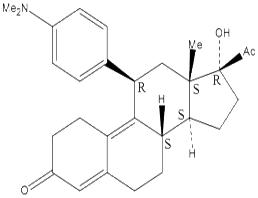 11β-[4-(N,N-二甲基氨基)-苯基]-17α-羥基-19-去甲孕甾-4,9-二烯-3,20-二