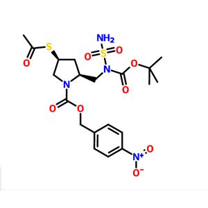 (2S,4S)-4-乙酰硫基-2-[[N-氨基磺?；?N-(叔丁氧羰基)氨基]甲基]吡咯烷-1-甲酸對硝基芐酯