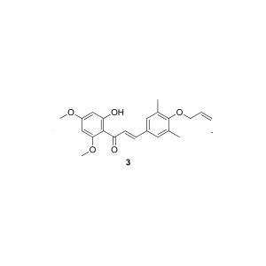 (E)-3-(4-(allyloxy)-3,5-dimethylphenyl)-1-(2-hydroxy-4,6-dimethoxyphenyl)prop-2-en-1-one