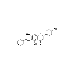 （E）-5,7-二羥基-2-（4-羥基苯基）-6-苯乙烯基鉻-4-酮