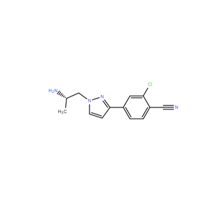 (S)-4-(1-(2-aminopropyl)-1H-pyrazol-3-yl)-2-chlorobenzonitrile