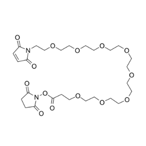 馬來酰亞胺-八聚乙二醇-丙烯酸琥珀酰亞胺酯,Maleimide-PEG8-NHS ester