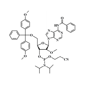 N-苯甲?；?5'-O-(4,4-二甲氧基三苯甲基)-2'-O-甲基腺苷-3'-(2-氰基乙基-N,N-二異丙基)亞磷酰胺
