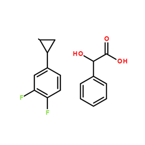 (1R,2S)-2-(3,4-二氟苯基)環(huán)丙胺 (R)-扁桃酸鹽