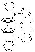 CAS 登錄號(hào)：95464-05-4, [1,1'-雙(二苯基膦)二茂鐵]二氯化鈀二氯甲烷絡(luò)合物