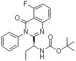 CAS 登錄號(hào)：870281-85-9, [(1S)-1-(5-氟-3,4-二氫-4-氧代-3-苯基-2-喹唑啉基)丙基]氨基甲酸叔丁酯