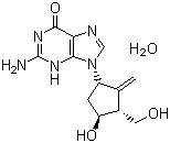 CAS 登錄號(hào)：209216-23-9, 恩替卡韋一水合物, 9-(4-羥基-3-羥甲基-2-亞甲基環(huán)戊-1-基)鳥嘌呤水合物