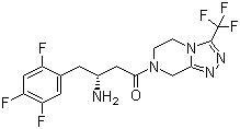 CAS 登錄號(hào)：486460-32-6, 西他列汀, (3R)-3-氨基-1-[3-(三氟甲基)-5,6,7,8-四氫-1,2,4-三唑并[4,3-a]吡嗪-7-基]-4-(2,4,5-三氟苯基)丁-1-酮