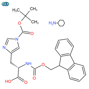 Fmoc-N'-叔丁氧羰基-L-組氨酸環(huán)己基銨鹽