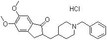 CAS 登錄號：120011-70-3, 鹽酸多奈哌齊, 2,3-二氫-5,6-二甲氧基-2-{[(1-苯甲基)-4-哌啶基]甲基}-1H-茚-1-酮鹽酸鹽