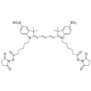 磺酸基Cy5 bis-活性酯；磺酸基Cy5 bis-琥珀酰亞胺酯