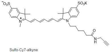 磺化Cy7 炔烴，Sulfo-Cyanine7 alkyne，cas:2183440-56-2