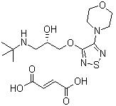 CAS 登錄號：26921-17-5, (S)-馬來酸噻嗎洛爾, (S)-3-[3-(叔丁基氨基)-2-羥基丙氧基]-4-嗎啉基-1,2,5-噻二唑馬來酸鹽