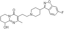 CAS 登錄號：144598-75-4, 帕潘立酮, 6,7,8,9-四氫-3-(2-(4-(6-氟-1,2-苯并異惡唑-3-基)-1-哌啶基)乙基)-9-羥基-2-甲基-4H-吡啶并[2,1-a]嘧啶-4-酮