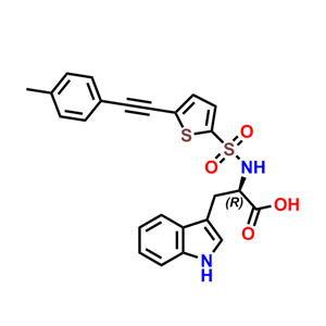 (R)-3-(1H-吲哚-3-基)-2-(5-(對甲苯基炔基)噻吩-2-亞磺酰氨基)丙酸